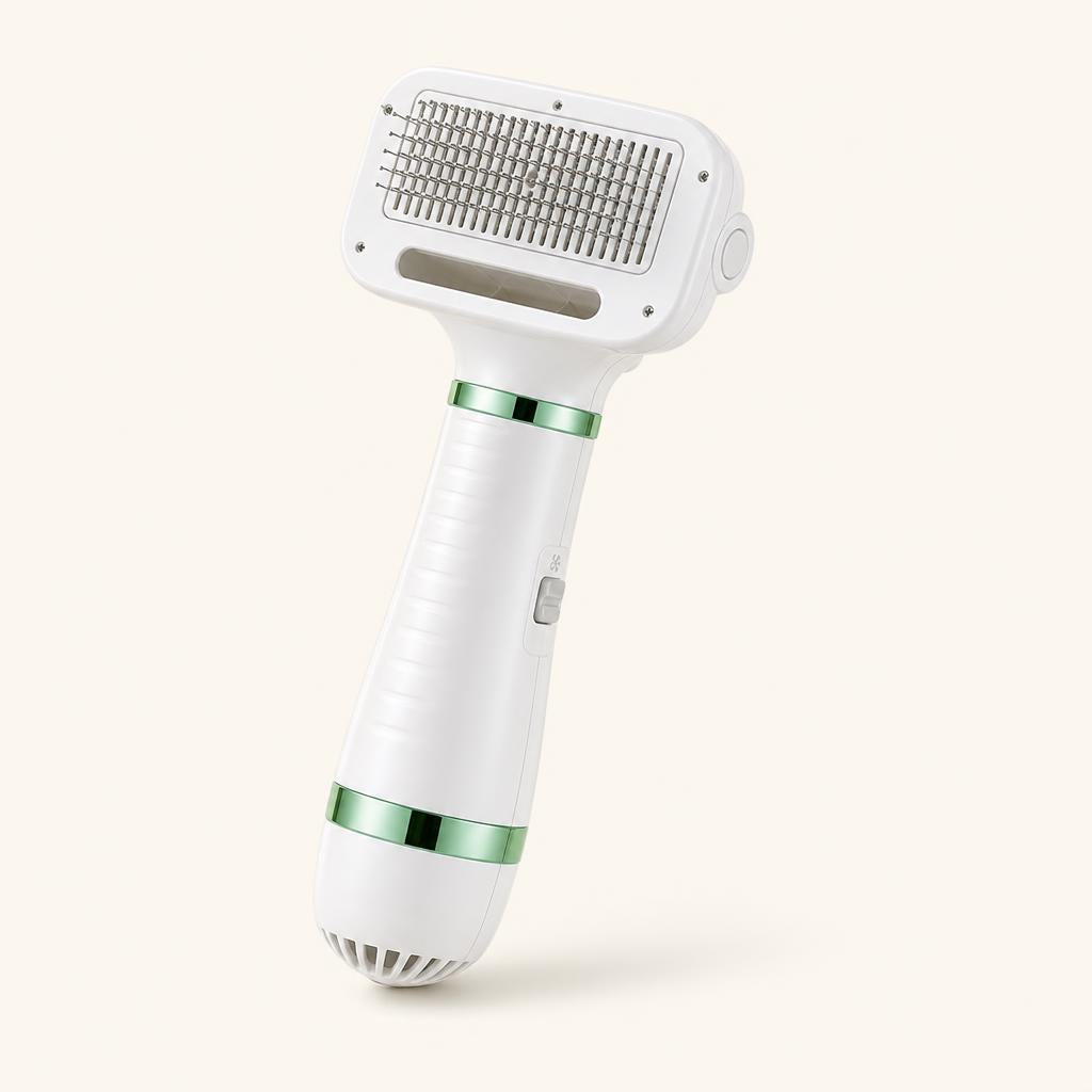2-in-1 pet dryer brush, side view